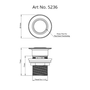 Waste Coupling Pop down