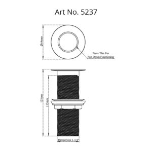 Waste Coupling Pop down