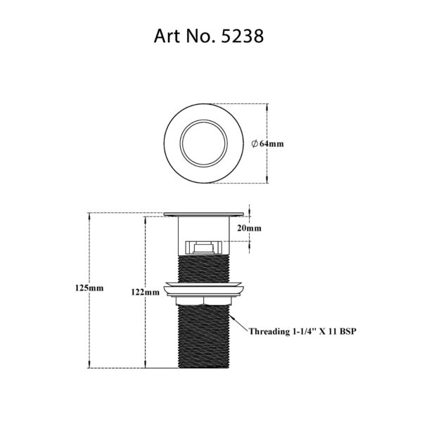 Waste Coupling Pop down