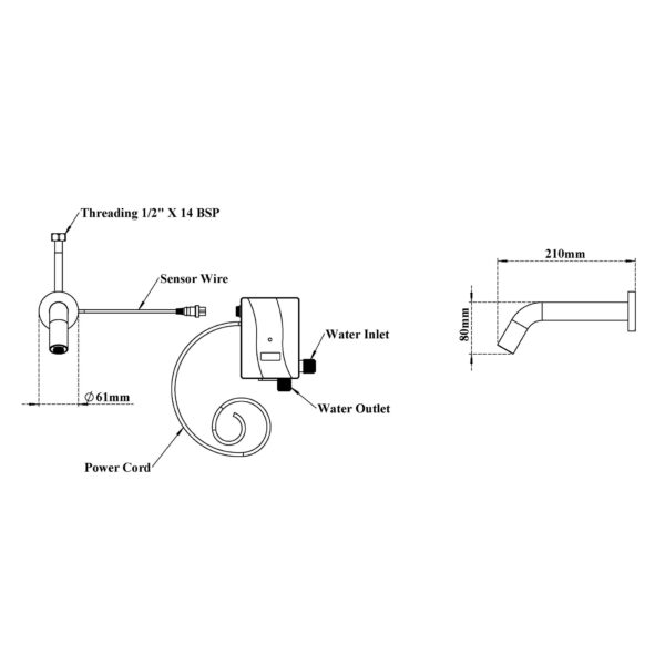 Sensor Tap Wall Mounted