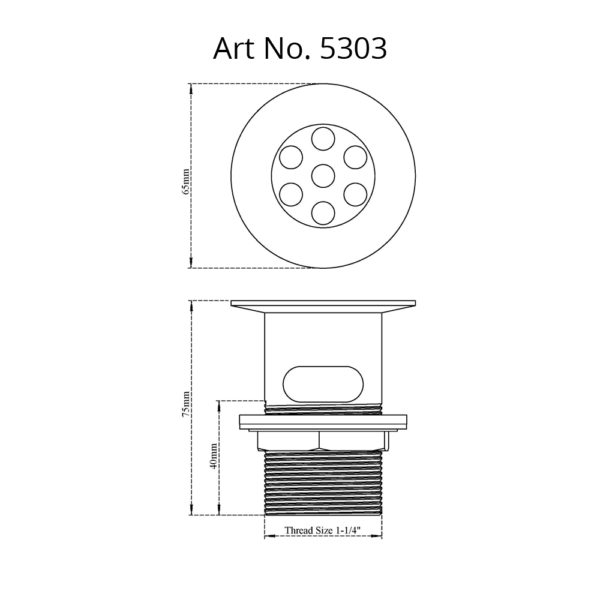 Waste Coupling Ocular (Regular)