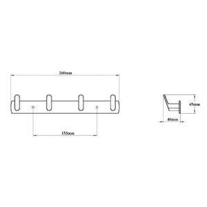 Robe Hook-Quadruple