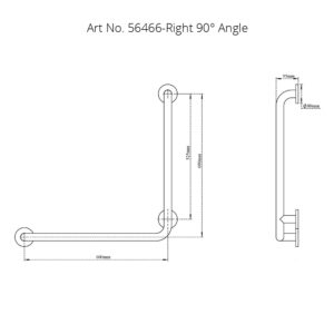 L-Shape Grab Bar 90°