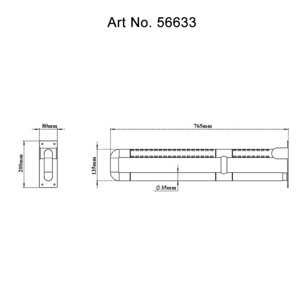 Grab Bar Handicapped- Protrude