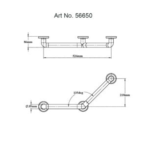 Grab Bar -135°