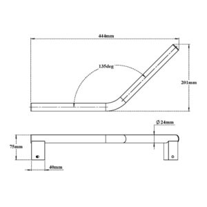 Grab Bar Turbo 135°