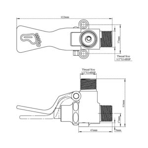 Foot (Pedal) Operated Tap,Hose & Spout