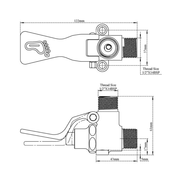 Foot (Pedal) Operated Tap & Hose