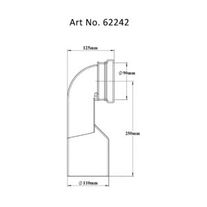 Connector Bend 90° for WC Wall-hung