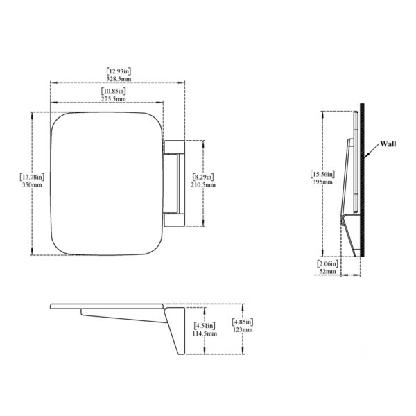 Chair/Stool Foldable (Wall Mounted)