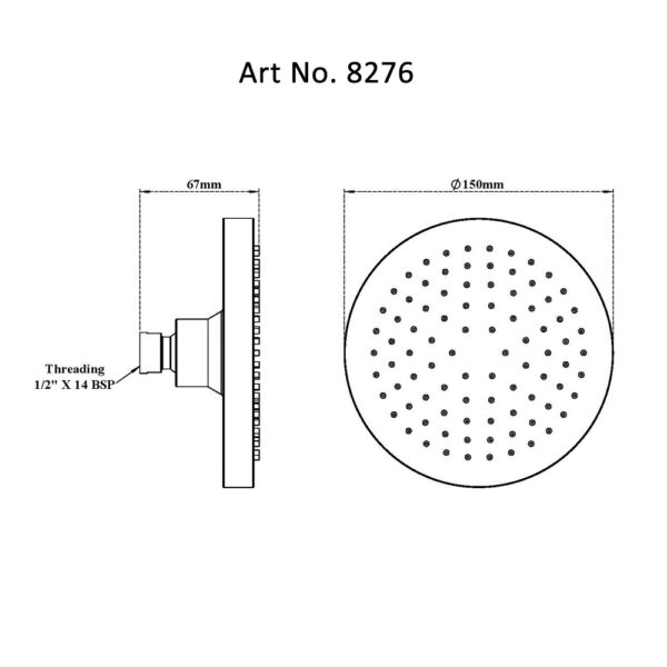 Over Head Shower Round Hoop