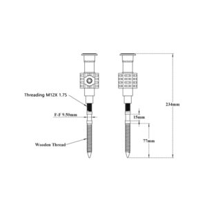 Rack Bolt Set for Blind Installation