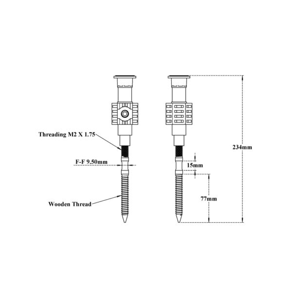 Rack Bolt Set for Blind Installation