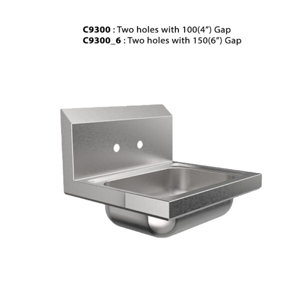 Wall Mount Commercial Kitchen Sink  Single/ Double  Hole