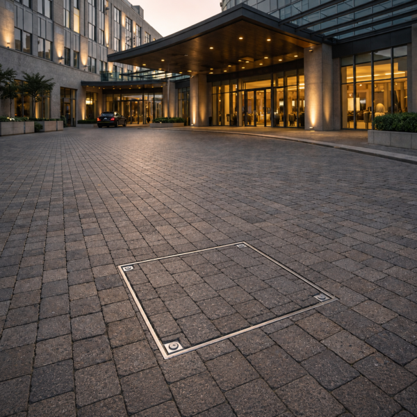 Manhole Cover-Tile Marble Insert
