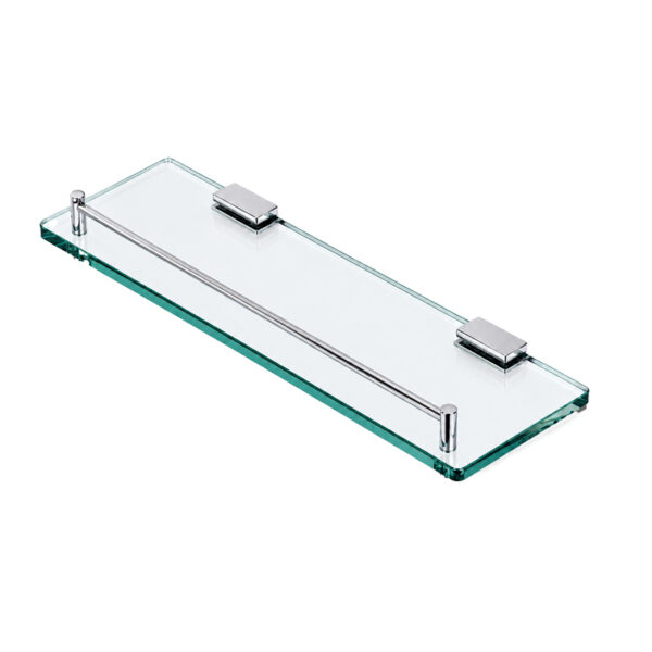 Glass Shelf with Rail-Rectangular (Wall Brackets)