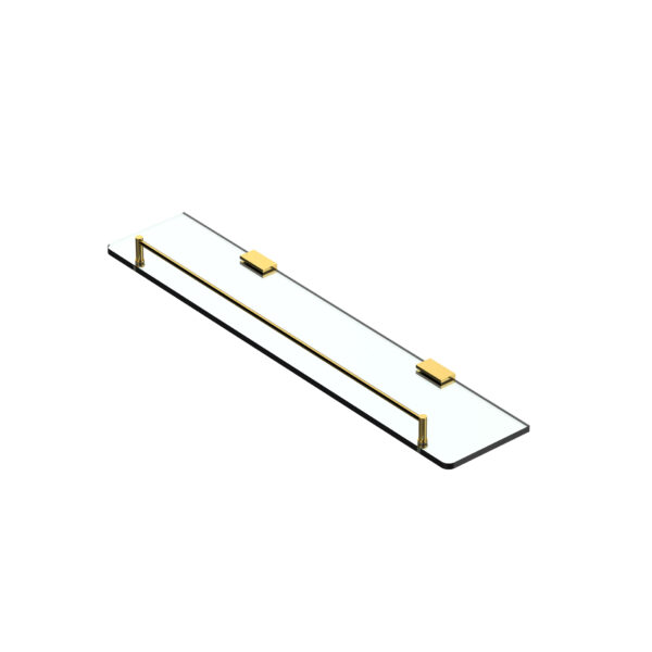 Glass Shelf with Rail-Rectangular (Wall Brackets)