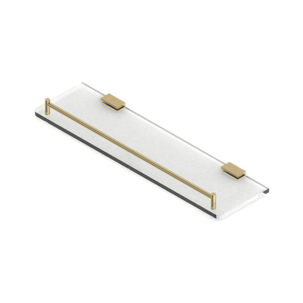 Glass Shelf with Rail-Rectangular (Wall Brackets)