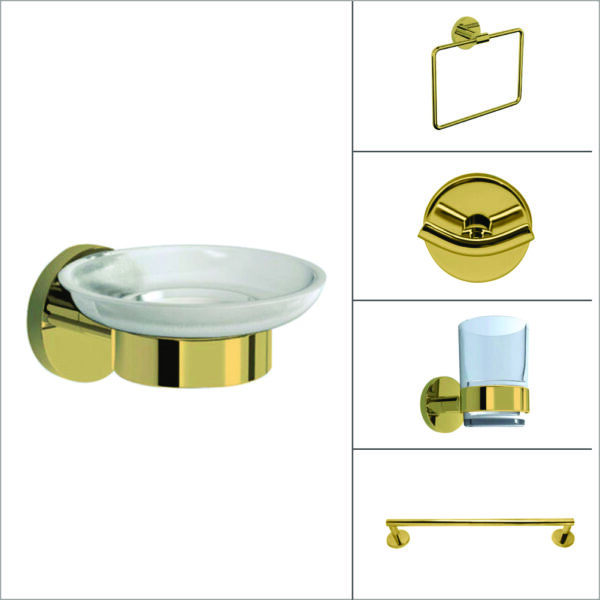 Gold Bath Accessories