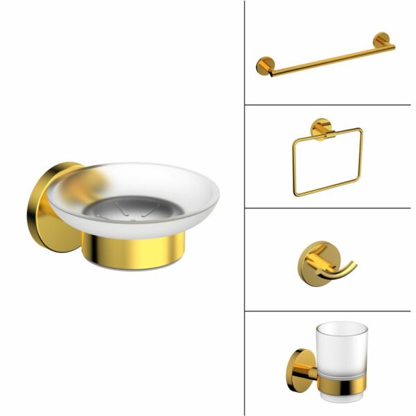 H2O Bath Accessories-Gold Finish