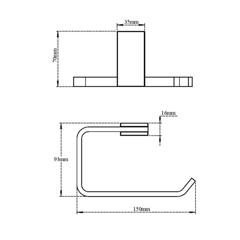 Viking India » Toilet Paper Holder Rectangular