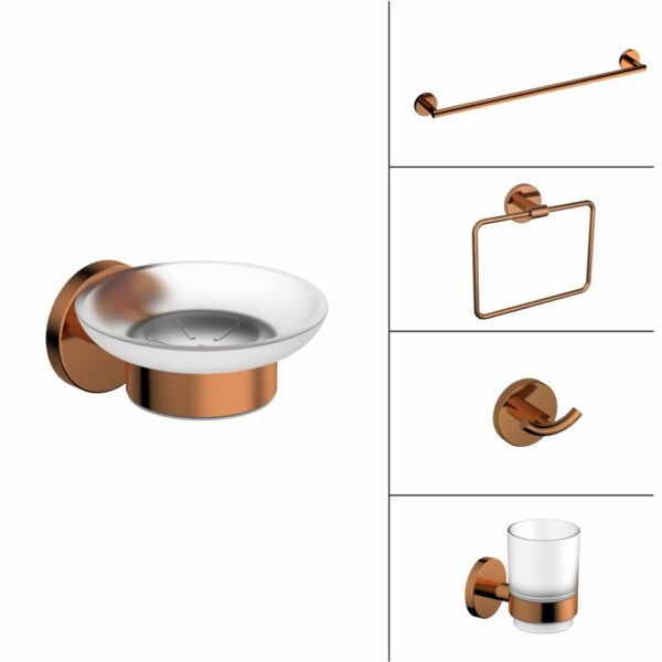 H2O Bath Accessories-Rose Gold Finish